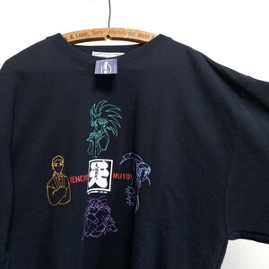 《90s / デッドストック》天地無用! スウェット シャツ メンズ L 黒 Tシャツ トレーナー 新品 オリジナル 攻殻機動隊 akira アニメ 漫画