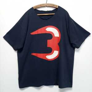 90s USA製 CHICAGO BULLS 3PEAT HORNS Tシャツ XL XXL MICHAEL JORDAN PIPPEN RODMAN NBA シカゴブルズ raptee ビンテージの画像2