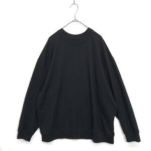 KZ8172★DAN : Wool Oversized Sweat★M★黒系 定価￥13200- ダン ウール オーバーサイズドスウェット 