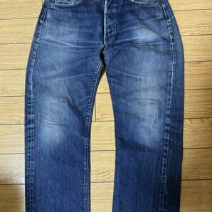 60's LEVI'S 501 BIGE 濃淡 ヒゲ デニム ビンテージ オリジナル (リーバイス ゴールデン 革パッチ 506XX 大戦 501 46 片面 501XX ビッグE の画像1