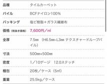 □未使用 TOLI 東リ タイルカーペット GA-100T シャインマーブル GA10713T 50×50cm 20枚 1箱 グランドアート 日本製 床材 ラグ □24042911_画像5