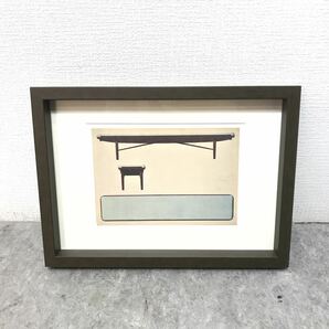 ★フィンユール ポスター cocktailbench 額入り 絵画 額縁 額装品 デンマーク 建築家 インテリア アート ヴェグナーヤコブセン ★y24041103の画像1