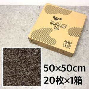 □未使用 TOLI 東リ タイルカーペット GA-100T シャインマーブル GA10713T 50×50cm 20枚 1箱 グランドアート 日本製 床材 ラグ □24042911