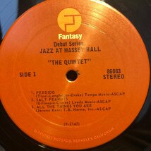 Charlie Chan Dizzy Gillespie Bud Powell Max Roach Charlie Mingus / Jazz At Massey Hall LP Fantasy_画像3