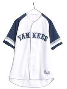 MLB オフィシャル TRUE FAN ニューヨーク ヤンキース 半袖 ベースボール シャツ メンズ M / ゲームシャツ ユニフォーム 半袖シャツ 重ね着