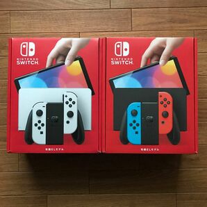 Nintendo Switch 有機ELモデル　本体 ホワイト　＋　 ネオンブルー/ネオンレッド　※新品未開封