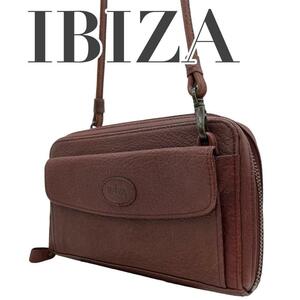 IBIZA イビザ　レザー　カメラバッグ　s89　ショルダーバッグ　ボルドー