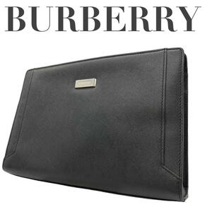 Burberry バーバリー　s87 レザー　クラッチバッグ　セカンドバッグ　黒