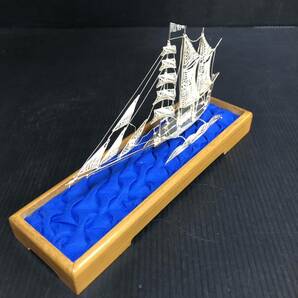 オススメ 925刻印 シルバー 帆船 船 置物 模型 アンティーク 工芸品 銀細工 オブジェ インテリア コレクションの画像5