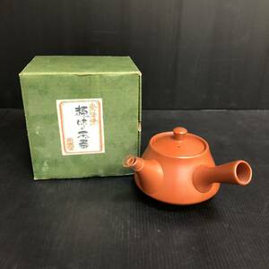 オススメ ☆未使用☆ 常滑焼 急須 朱泥 茶器 茶道具 横手急須 煎茶道具 陶器 工芸品 骨董品 コレクション