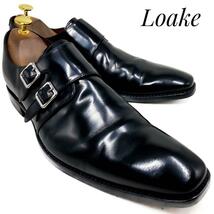 ☆即決・送料無料☆【未使用に近い】Loake ローク MERCER ダブルモンクストラップ 黒 ブラック 26.5cm 革靴 ビジネスシューズ 本革 メンズ_画像1