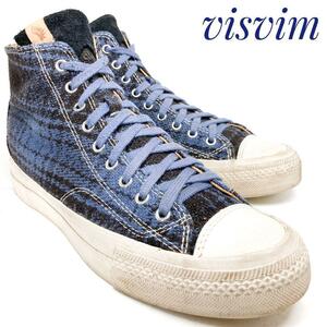 ☆即決・送料無料☆visvim ヴィズヴィム SKAGWAY HI ハイカットスニーカー 紺 ネイビー 26cm スニーカー カジュアル メンズ