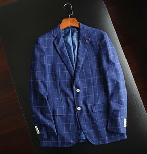 X225【新品未使用】春物 M 春夏の紳士 テーラードジャケット 美麗品