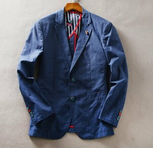 X007【新品未使用】春物 S 春夏の紳士 テーラードジャケット 美麗品