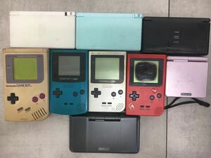 n0415-02★ Nintendo ゲームボーイアドバンスSP AGS-001/ GAME BOY ポケット/ カラー / DS ライト 他 まとめて 9点