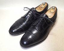 【送料無料】4181■Loake/ローク■英国製セミブローグ/キャップトゥ/ストレートチップ/グッドイヤーウエルト/ハンドクラフトシューズ27cm■_画像1