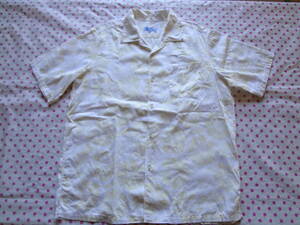 shisa シーサー　沖縄　かりゆしウェア　アロハ　半袖シャツ　大きいサイズ　LL