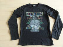 美品 HYSTERIC GLAMOUR LETITGLOWptT-SH 半袖Tシャツ 黒 Sサイズ 0251CL02_画像1