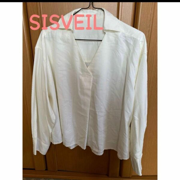 【美品】SISVEIL 開襟シャツ　ホワイトPS44美品