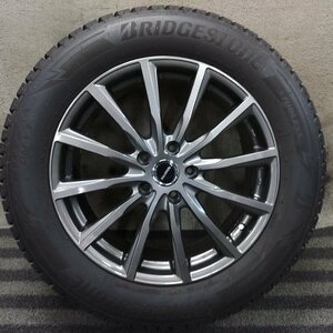 １本のみ PT8804①■235/60R18 BRIDGESTONE BLIZZAK DM-V3 社外 7.5J 5H +42 PCD114.3 22年 バリ溝 スタッドレス★条件付送料無料★スペア