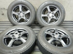 J2T8751■195/65R15 BRIDGESTONE BLIZZAK VRX3 社外 6J 5H PCD114.3 21年 スタッドレスタイヤ★条件付送料無料★ノア ヴォクシー セレナ