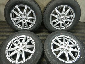 J2TT6137■195/65R15 DUNLOP WINTERMAXX03 社外 6J 5H 114.3■条件付送料無料■2020年 10分山 ほぼ新品セット プリウス アリオン レガシィ