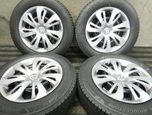 J2T7953■185/65R15 BRIDGESTONE BLIZZAK VRX3 マツダ純正ホイール 5.5J 4H PCD100★条件付送料無料★2022年 美品 超バリ溝 9.5分山以上_画像1