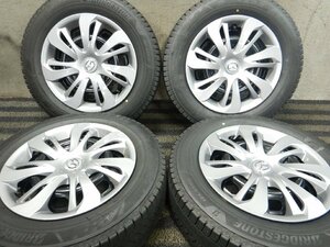 J2T7953■185/65R15 BRIDGESTONE BLIZZAK VRX3 マツダ純正ホイール 5.5J 4H PCD100★条件付送料無料★2022年 美品 超バリ溝 9.5分山以上