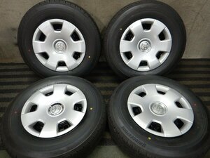 J5T8519■195/80R15 BRIDGESTONE ECOPIA RD613 ほぼ未使用夏タイヤ 中古ホイール 2023年製 6J 6H 139.7★条件付送料無料★ハイエース