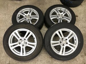 J5F1501■225/60R17 99H　4本価格　YOKOHAMA BluEarth E51　送料無料 室内保管 夏 アルミセット 17×7J +40 5穴 114.3 アルファード等