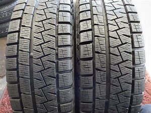 パF5398②■165/55R14 72Q　2本のみ　PIRELLI ICE ASIMMETRICO　送料無料 冬 ’19年 8.5分山 ワゴンR ムーブ パレット ルークス ラパン