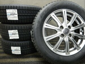 新品4本価格★SHT6777■185/60R15 BRIDGESTONE BLIZZAK VRX2 5.5J 4H 22年★条件付送料無料★美品 スタッドレス ヴィッツ アクア フィット