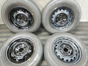 パT7411■175/70R13 YOKOHAMA ECOS 日産 スチールホイール 5J 4H PCD100★条件付送料無料★バリ溝 夏タイヤ