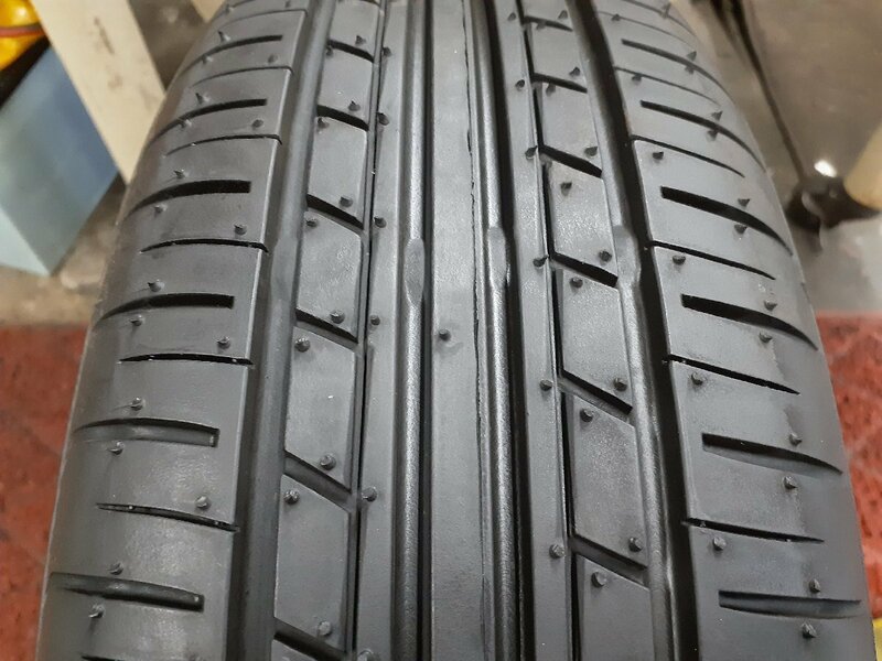 PF5483①■155/65R14 75S　1本のみ　YOKOHAMA ECOS ES31　送料無料 夏 9.5分山 エアチェック済み 新品イボ付き ワゴンR ムーブ デイズ