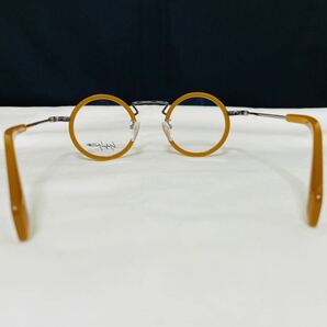 Yohji Yamamoto ヨウジ ヤマモト メガネフレーム YY1003 125 未使用 美品 伊達眼鏡 丸メガネ ブラウン シルバーの画像6