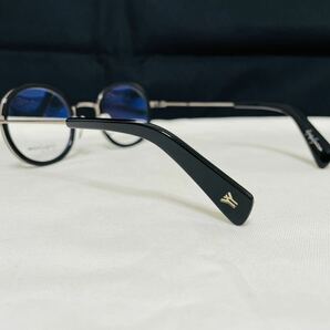 Yohji Yamamoto ヨウジ ヤマモト メガネフレーム YY1025 613 未使用 美品 伊達眼鏡 丸メガネ ブラック シルバー ラウンドの画像5