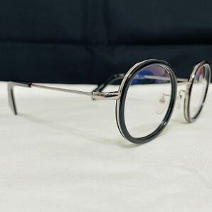 Yohji Yamamoto ヨウジ ヤマモト メガネフレーム YY1025 613 未使用 美品 伊達眼鏡 丸メガネ ブラック シルバー ラウンドの画像3