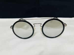 Yohji Yamamoto ヨウジ ヤマモト サングラス YY5010 001 未使用 美品 伊達メガネ シルバー ミラーレンズ 