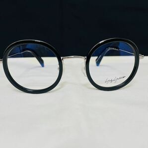 Yohji Yamamoto ヨウジ ヤマモト メガネフレーム YY1025 613 未使用 美品 伊達眼鏡 丸メガネ ブラック シルバー 人気 ボストン ラウンドの画像1