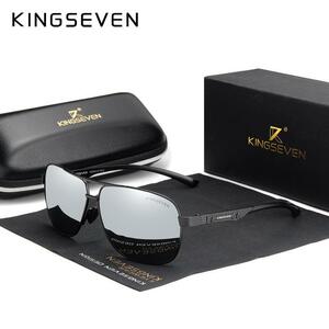 【★★新品★★】Kingseven　ユニセックスアルミサングラス　偏光UV400ミラー　男性女性oculosデゾル　レザーケース付