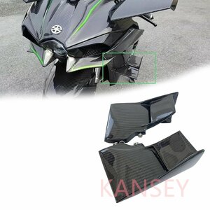 フロント ウイングレット 空力 KAWASAKI カワサキ Z1000J J2 2015-2022 カーボンファイバー