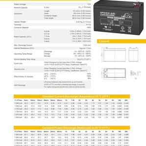 中古品「LEOCH(リオーチ)『バッテリー 12V 9Ah』メンテフリー 完全密閉式鉛蓄電池 LP12-9.0 AGM型」［フル充電済 購入日2023年11月］の画像5