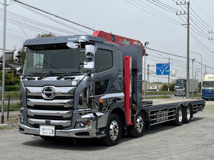 点Authorised inspection多め Hino Profia 希少 410馬力 Unic4-stageRCCrane 造りボディ 組込根太 Interior上級グレード仕様 積載11200kg