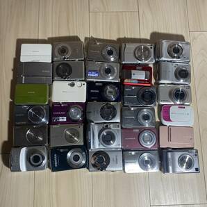 デジタルカメラ 30台まとめ Canon SONY OLYMPUS Nikon FUJIFILM IXY PC1262 DSC -T2 COOLPIX S220 Optio M30 NIKON58ジャンクの画像1