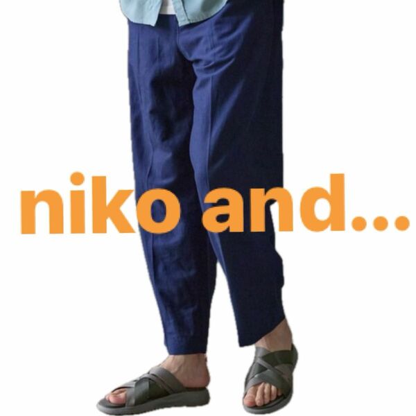 niko and... ニコアンド レーヨンリネンコットンサイドベルトパンツ