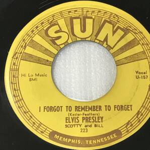 Elvis Presley/Sun 223/Mystery Train/I Forgot To Remember To Forget/8/6/1955の画像6