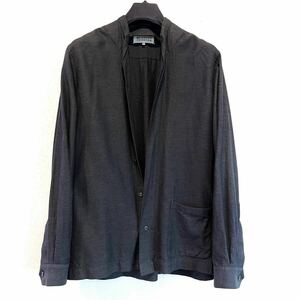 MAISON MARGIELA メゾン マルジェラ 10　コットンツイル 変形 シャツ ネイビー 38 シャツジャケット 紺 マルタンマルジェラ