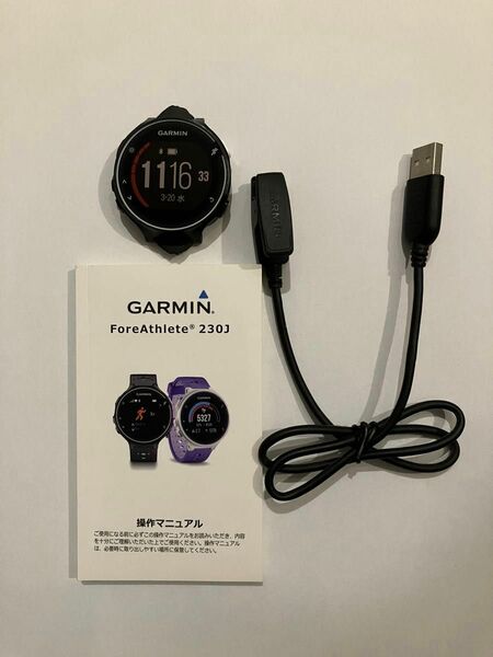 garmin 230J foreathlete 中古　ベルトなし　充電ケーブル付　取扱説明書あり 腕時計 スマートウォッチ