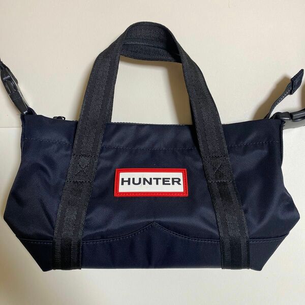 【中古】HUNTER トートバッグ ハンドバッグ 2way ブラック