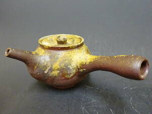 . tea utensils Bizen . Zaimei kiln change .. width hand small teapot 